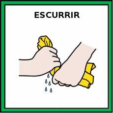ESCURRIR (TEJIDOS) - Pictograma (color)