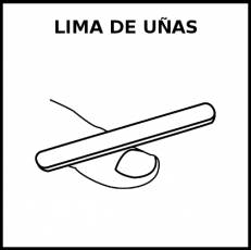 LIMA DE UÑAS - Pictograma (blanco y negro)