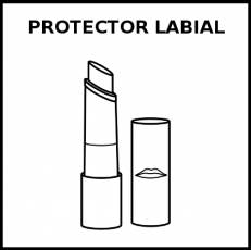 PROTECTOR LABIAL - Pictograma (blanco y negro)