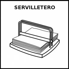SERVILLETERO - Pictograma (blanco y negro)