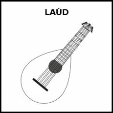 LAÚD - Pictograma (blanco y negro)
