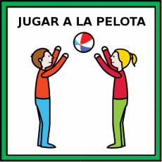 JUGAR A LA PELOTA - Pictograma (color)