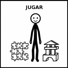 JUGAR - Pictograma (blanco y negro)