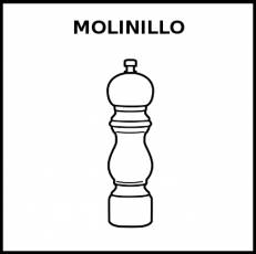 MOLINILLO (ESPECIAS) - Pictograma (blanco y negro)