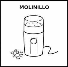 MOLINILLO (CAFE) - Pictograma (blanco y negro)