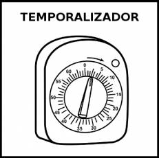 TEMPORALIZADOR - Pictograma (blanco y negro)