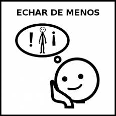 ECHAR DE MENOS - Pictograma (blanco y negro)