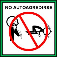 NO AUTOAGREDIRSE - Pictograma (color)