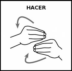 HACER - Pictograma (blanco y negro)
