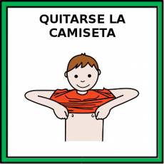 QUITARSE LA CAMISETA - Pictograma (color)