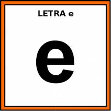 LETRA e (MINÚSCULA) - Pictograma (color)