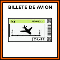 BILLETE DE AVIÓN - Pictograma (color)