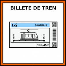 BILLETE DE TREN - Pictograma (color)