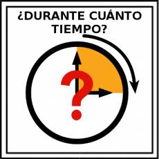 ¿DURANTE CUÁNTO TIEMPO? - Pictograma (color)