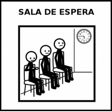 SALA DE ESPERA - Pictograma (blanco y negro)