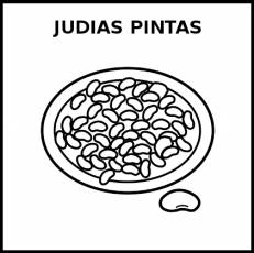 JUDIAS PINTAS - Pictograma (blanco y negro)