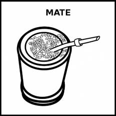 MATE - Pictograma (blanco y negro)