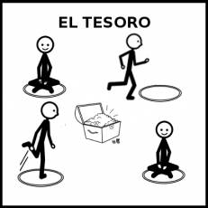 EL TESORO (JUEGO) - Pictograma (blanco y negro)