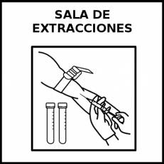 SALA DE EXTRACCIONES - Pictograma (blanco y negro)