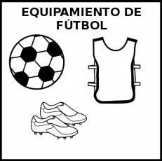 EQUIPAMIENTO DE FÚTBOL - Pictograma (blanco y negro)