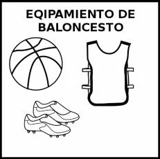 EQUIPAMIENTO DE BALONCESTO - Pictograma (blanco y negro)