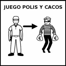 JUEGO POLIS Y CACOS - Pictograma (blanco y negro)