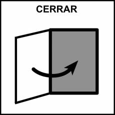 CERRAR (ACCIÓN) - Pictograma (blanco y negro)