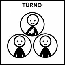 TURNO - Pictograma (blanco y negro)