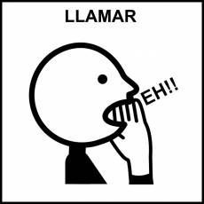 LLAMAR - Pictograma (blanco y negro)