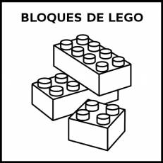 BLOQUES DE LEGO - Pictograma (blanco y negro)