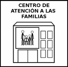 CENTRO DE ATENCIÓN A LAS FAMILIAS - Pictograma (blanco y negro)