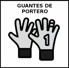 GUANTES DE PORTERO - Pictograma (blanco y negro)