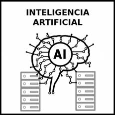 INTELIGENCIA ARTIFICIAL - Pictograma (blanco y negro)