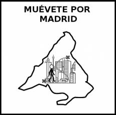 MUÉVETE POR MADRID - Pictograma (blanco y negro)