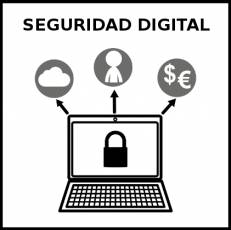 SEGURIDAD DIGITAL - Pictograma (blanco y negro)