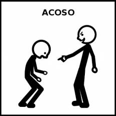 ACOSO - Pictograma (blanco y negro)