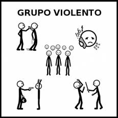 GRUPO VIOLENTO - Pictograma (blanco y negro)