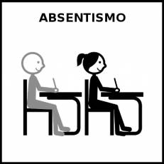 ABSENTISMO - Pictograma (blanco y negro)