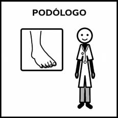 PODÓLOGO - Pictograma (blanco y negro)