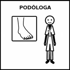 PODÓLOGA - Pictograma (blanco y negro)