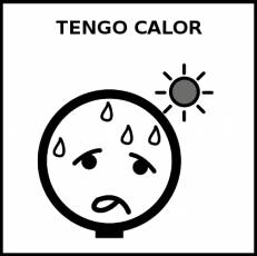 TENGO CALOR (MASCULINO) - Pictograma (blanco y negro)