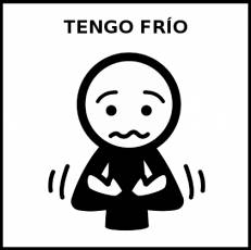 TENGO FRÍO (MASCULINO) - Pictograma (blanco y negro)