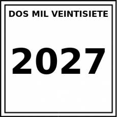 DOS MIL VEINTISIETE - Pictograma (color)