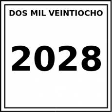 DOS MIL VEINTIOCHO - Pictograma (color)