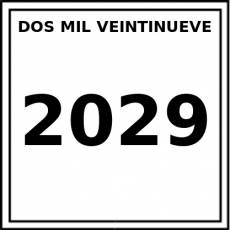 DOS MIL VEINTINUEVE - Pictograma (color)