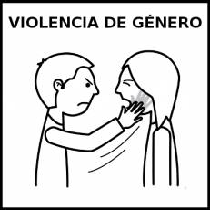 VIOLENCIA DE GENERO - Pictograma (blanco y negro)