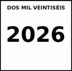 DOS MIL VEINTISÉIS - Pictograma (blanco y negro)