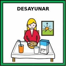 DESAYUNAR (FEMENINO) - Pictograma (color)