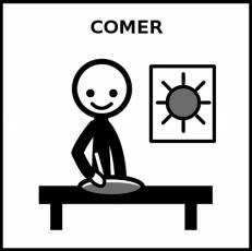 COMER (NEUTRO) - Pictograma (blanco y negro)