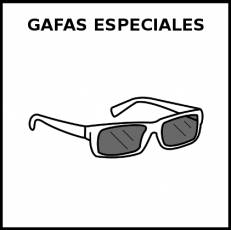 GAFAS ESPECIALES - Pictograma (blanco y negro)